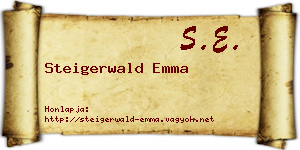 Steigerwald Emma névjegykártya