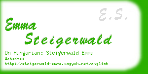 emma steigerwald business card